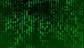 Digital background green matrix. Matrix background. Binary computer code. Hacker coding concept. 3D rendering Royalty Free Stock Photo