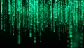 Digital background green matrix. Binary computer code. Hacker concept. 3d rendering Royalty Free Stock Photo