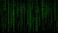 Digital background green matrix. Binary computer code. Vector Illustration. Hacker concept Royalty Free Stock Photo