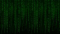 Digital background green matrix. Binary computer code. Vector Illustration. Hacker concept Royalty Free Stock Photo