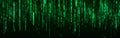 Digital background green matrix. Coding or hacking concept. Flow of random numbers. 3D rendering. Royalty Free Stock Photo