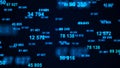 Digital blue background. Information code. Binary computer code. 3d rendering Royalty Free Stock Photo
