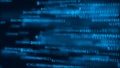 Digital background matrix. Data packets. Binary computer code. Hacker concept. 3d rendering Royalty Free Stock Photo