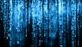 Digital background blue matrix. Binary computer code. Hacker concept. 3d rendering Royalty Free Stock Photo