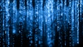 Digital background blue matrix. Binary computer code. Hacker concept. 3d rendering Royalty Free Stock Photo