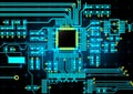 DIGITAL BACKGROUND NEON GLOW circuit board