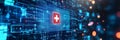 A digital background with a red cross symbol representing the intersection of healthcare and technology symbolizing innovation Royalty Free Stock Photo