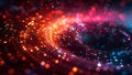 Digital Backgrounds for Tech Science Education and Creative Projects. Concept Virtual Platforms,