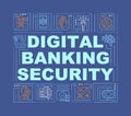 Digital banking security word concepts banner