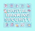 Digital banking security word concepts banner