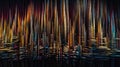 Digital Barcode Quilling - A Cyberpunk Landscape