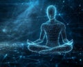 Digital Being Mindfulness Yoga Network Connection Abstract Royalty Free Stock Photo