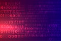 Digital binary code algorithm stream matrix background Royalty Free Stock Photo