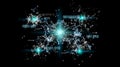 Digital binary code connection network background 3D rendering Royalty Free Stock Photo