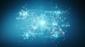 Digital binary code connection network background 3D rendering Royalty Free Stock Photo