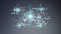Digital binary code connection network background 3D rendering Royalty Free Stock Photo