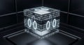 Digital Binary Code Cube Royalty Free Stock Photo