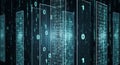 Digital Binary Code Data Abstract Background, Futuristic Technology Concept Royalty Free Stock Photo