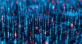 Digital Binary Code Data Flow on Futuristic Circuit Board Background technology computer Royalty Free Stock Photo