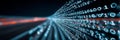 Digital Binary Code Data Highway Abstract Featuring Glowing Ones and Zeros for Futuristic Technology Royalty Free Stock Photo