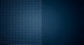 Digital binary code data stream on dark blue gradient background with futuristic tech glow Royalty Free Stock Photo