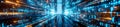 Digital binary code and data streams in motion Royalty Free Stock Photo