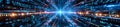Digital binary code and data streams in motion Royalty Free Stock Photo