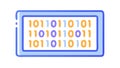 Digital Binary Code Displayed on a Modern Screen Interface, vector design Generative AI Royalty Free Stock Photo