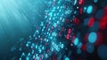 Digital binary code flows on a dark blue backdrop, embodying the essence of the internet and cybersecurity concepts Royalty Free Stock Photo