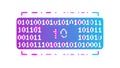 Digital Binary Code Frame with Abstract Data Flow, vector design Generative AI Royalty Free Stock Photo