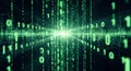 Digital Binary Code Matrix Network Future Technology Abstract Green Background Royalty Free Stock Photo