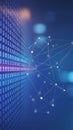 Digital Binary Code and Network Connection Abstract Background image photo Royalty Free Stock Photo