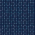 Digital binary code pattern with glowing blue numbers on a dark background Royalty Free Stock Photo