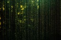 Digital binary code pattern with glowing elements in a futuristic style Royalty Free Stock Photo
