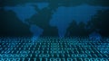 Digital Binary Code Random Number Technology Business World Map Background Royalty Free Stock Photo