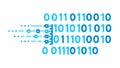 Digital Binary Code Stream, Data and Technology, vector design Generative AI Royalty Free Stock Photo