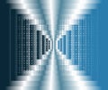 Digital binary data on blue and white gradient background. Modern, science, technology, virus computer, hacking, network in cybers Royalty Free Stock Photo