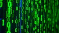 Digital binary data on computer screen. Abstract information technology background. Digital binary code matrix background Royalty Free Stock Photo