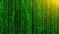 Digital binary data on computer screen. Abstract information technology background. Digital binary code matrix background Royalty Free Stock Photo