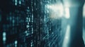Digital binary data flowing on abstract computer screen Royalty Free Stock Photo