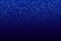 Digital binary data and Secure Data Vector Texture on Blue Background. Royalty Free Stock Photo