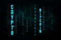 Digital binary data and streaming binary code background. Abstract concept illustration. Royalty Free Stock Photo