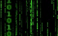 Computer code falling matrix style. Royalty Free Stock Photo