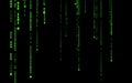 Computer code falling matrix style. Royalty Free Stock Photo
