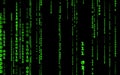 Computer code falling matrix style. Royalty Free Stock Photo