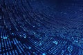 Digital binary data streaming binary code background. Matrix background with digits. Generative AI Royalty Free Stock Photo