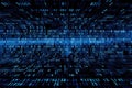 Digital binary data streaming binary code background. Matrix background with digits. Generative AI Royalty Free Stock Photo