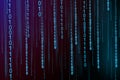 Digital binary data and streaming binary code background. Matrix background with 1.0 Royalty Free Stock Photo