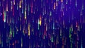 Digital binary data, streaming code background. background matrix. Hacker programming coding concept. Falling glowing Royalty Free Stock Photo