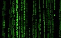 Computer code falling matrix style. Royalty Free Stock Photo